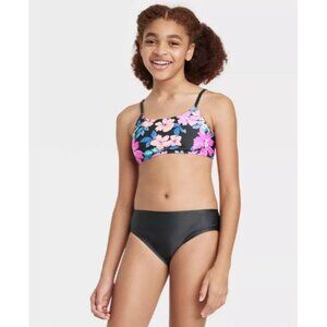 Art Class Girls 3pc Western Blooms Swimwear Set Multicolor Floral Size Large